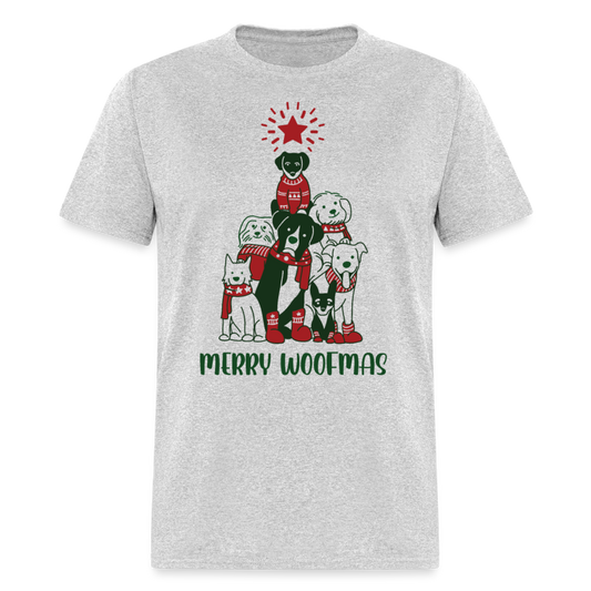 "Merry Woofmas" Unisex Classic T-Shirt - heather gray